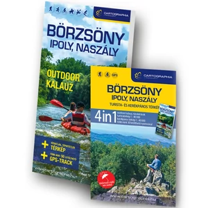 Cartographia Börzsöny, Ipoly, Naszály 4in1 vízálló turista- és kerékpáros térkép