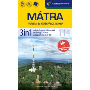 Cartographia Mátra 3in1 vízálló turista- és kerékpáros térkép