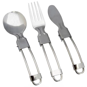 Rockland 3-piece Folding Cutlery rozsdamentes evőeszköz készlet