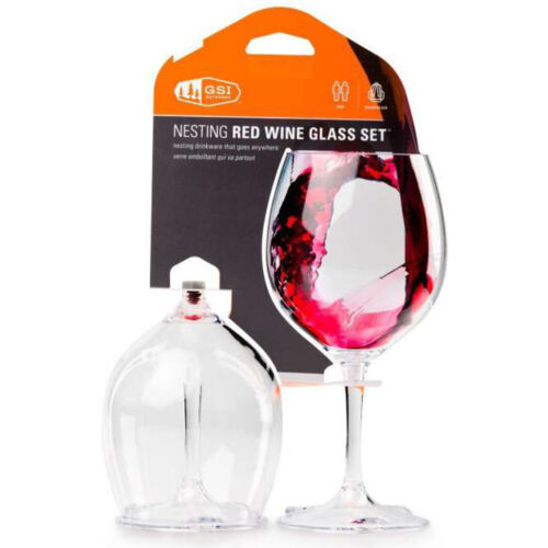 GSI Outdoors Nesting Red Wine Glass 445 ml műanyag borospohár szett